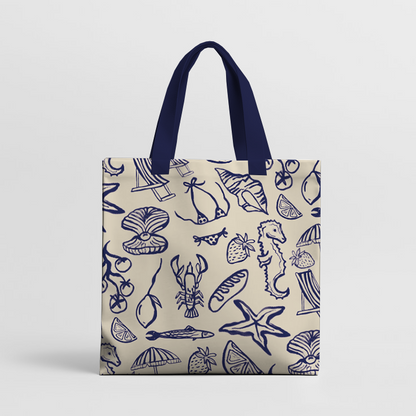 Estampado Silueta de elementos marinos